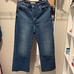 Levi's Ribcage Wide Leg High Rise Jeans - Blue